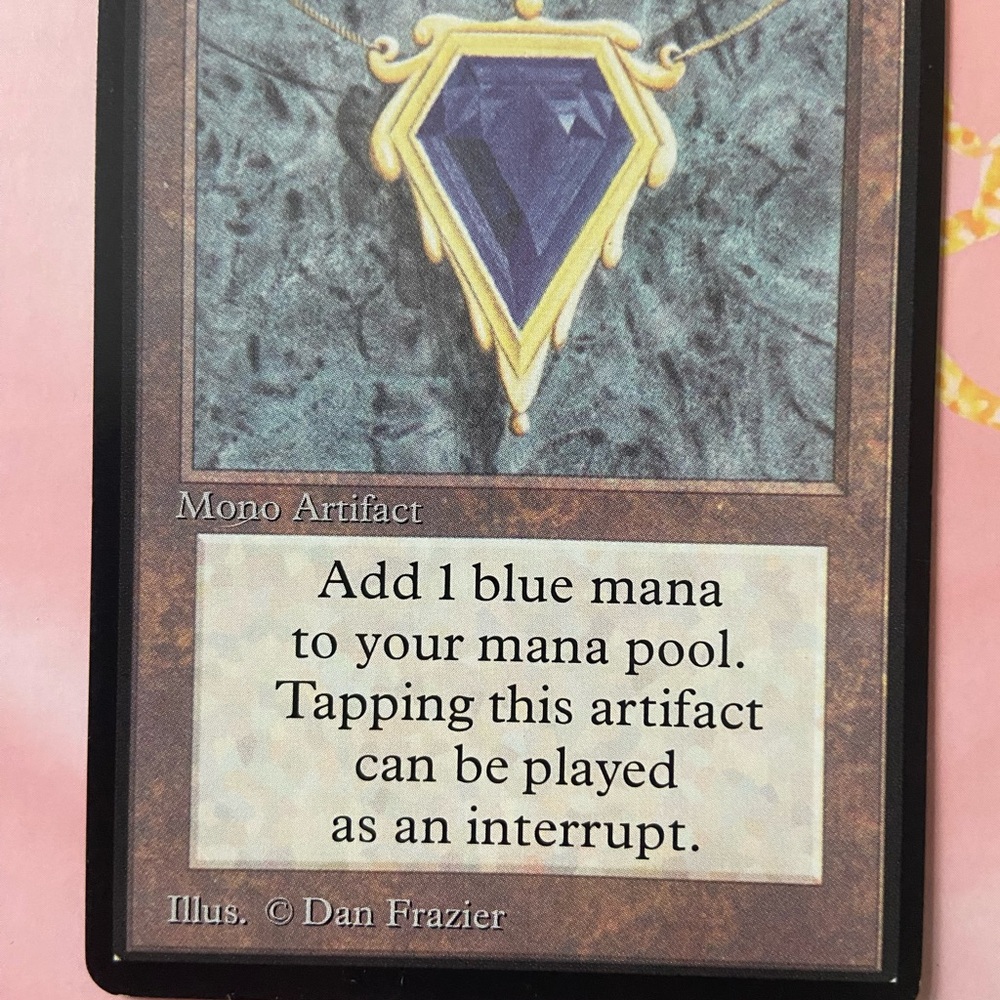 Mystical Blue and Gold Pendant Card